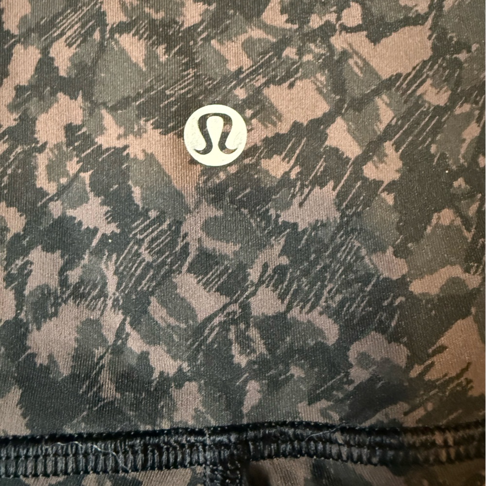 Lululemon Athletica Wunder Under Patterned Leggings in Black and Brown